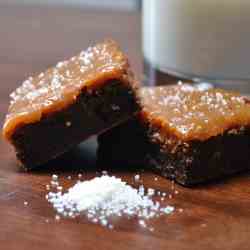 Irish Cream Salted Caramel Brownies