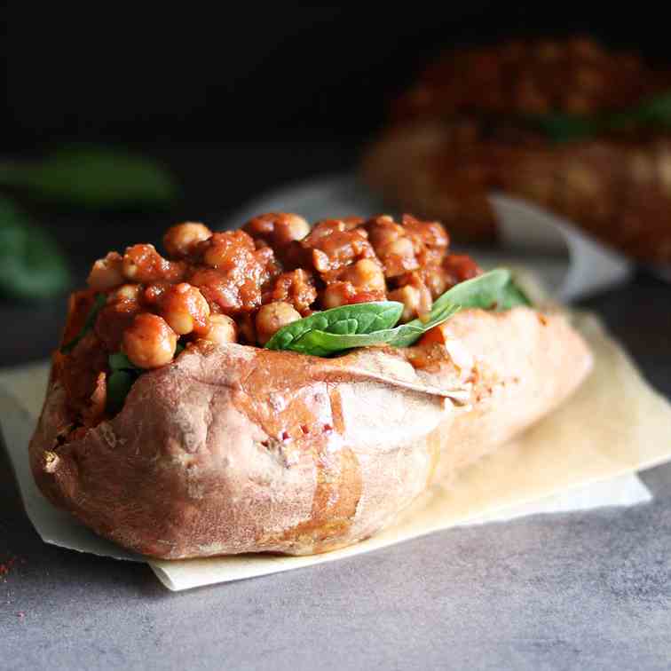 Berbere Spiced Chickpeas - Sweet Potato