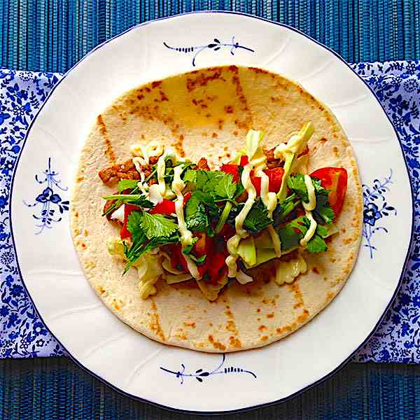 Mexican Gorditas Tacos with Marinated Beef