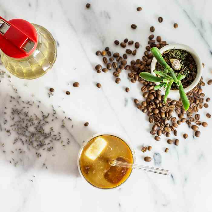 Cold Brew Coffee and Lavender Simple Syrup