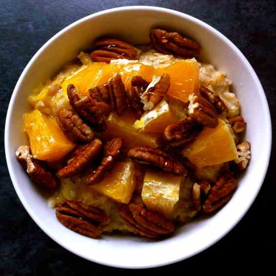 Orange, Maple, Pecan Porridge