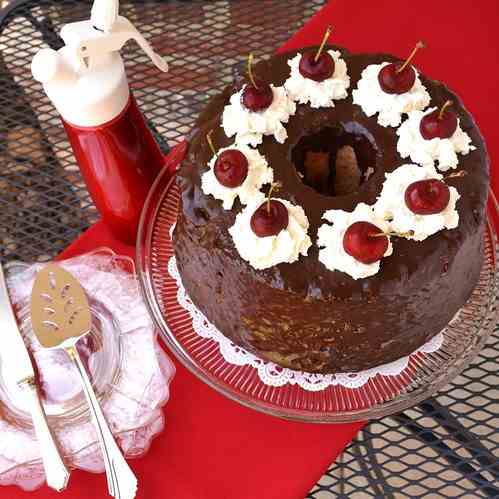 Cherry-Chocolate Chiffon Cake