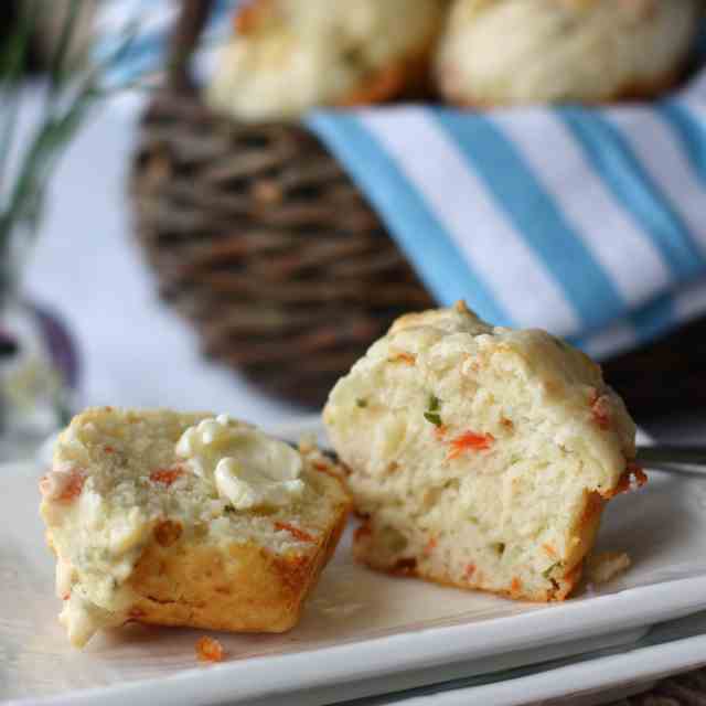 Smoked Salmon & Gorgonzola Muffins