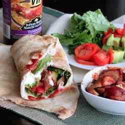 Tandoori chicken wraps