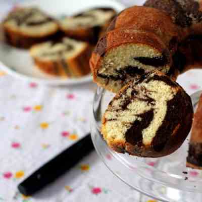 Eggless Marble Cake Recipe