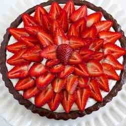 Strawberry Brownie Tart