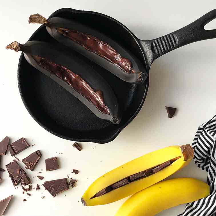 Baked Bananas with Chocolate