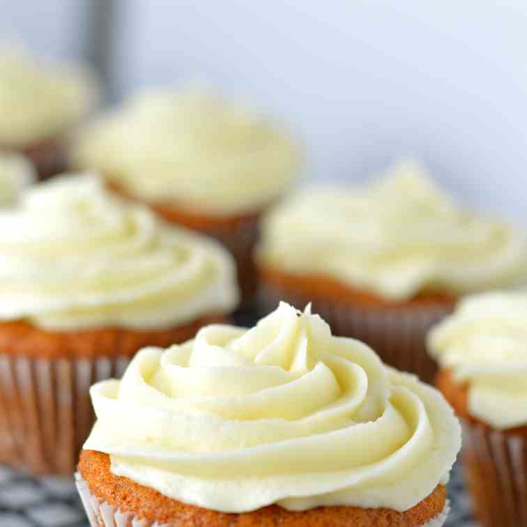 Honey Cupcakes with Honey Frosting