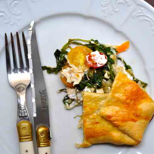 Easy goat cheese galette