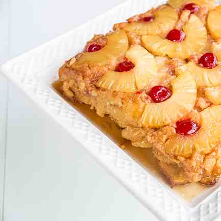 Pineapple Upside Down Bread Pudding