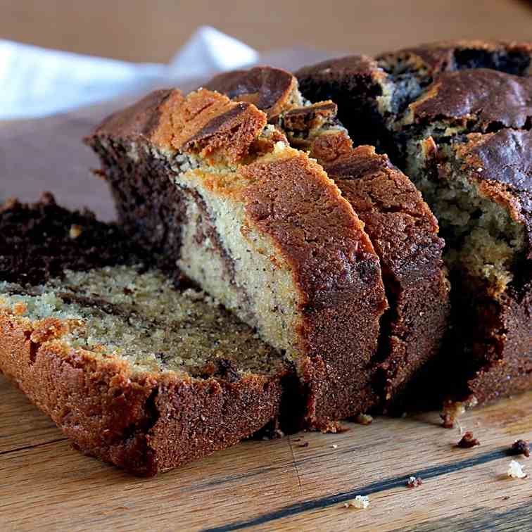 Chocolate Marbled Banana Bread