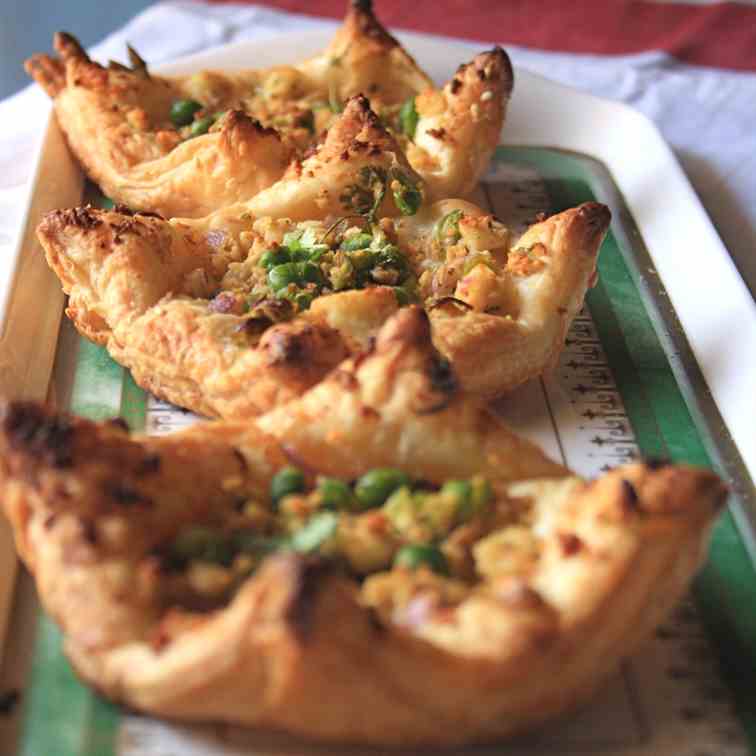 Matar paneer savory tarts