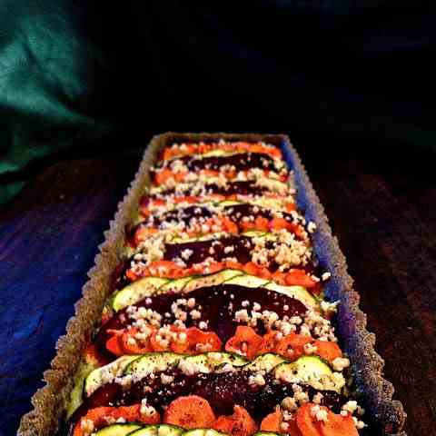 Carrot, Zucchini, and Beet Tart