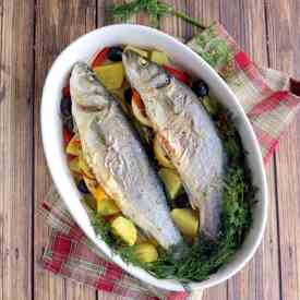 Oven Baked Sea Bass