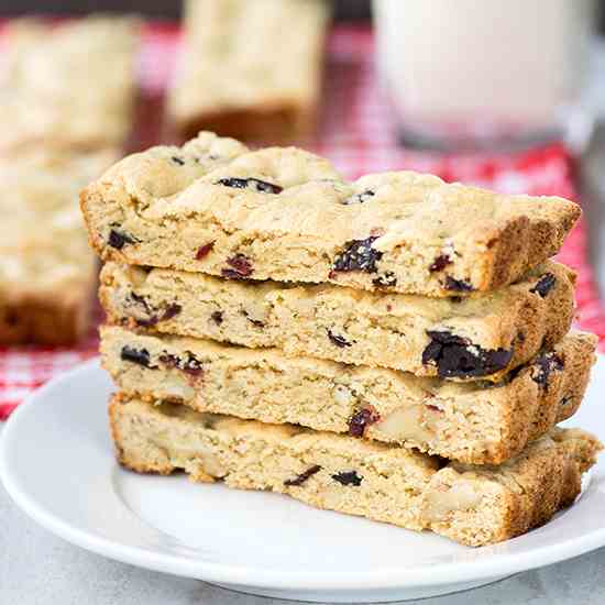 Paleo Cranberry Walnut Bars