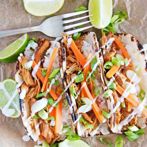 Slow Cooker Asian Chicken Tacos