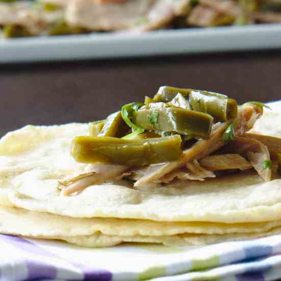Tuna belly tacos with nopales