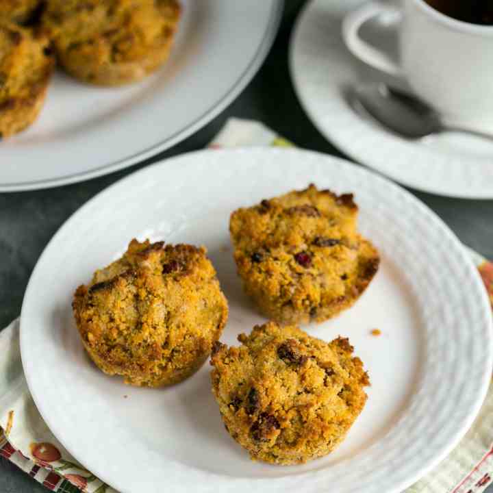 Pumpkin Muffins Cranberries and Pecans