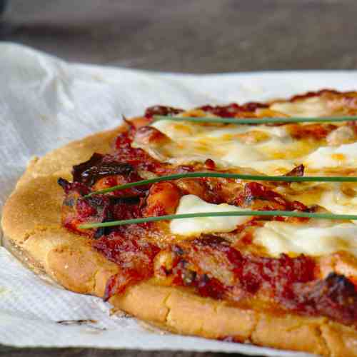Pizza mussels with teff flour.