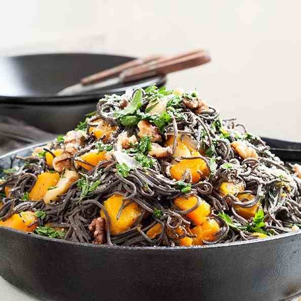 Black Bean Pasta w- Pumpkin Feta - Avocado