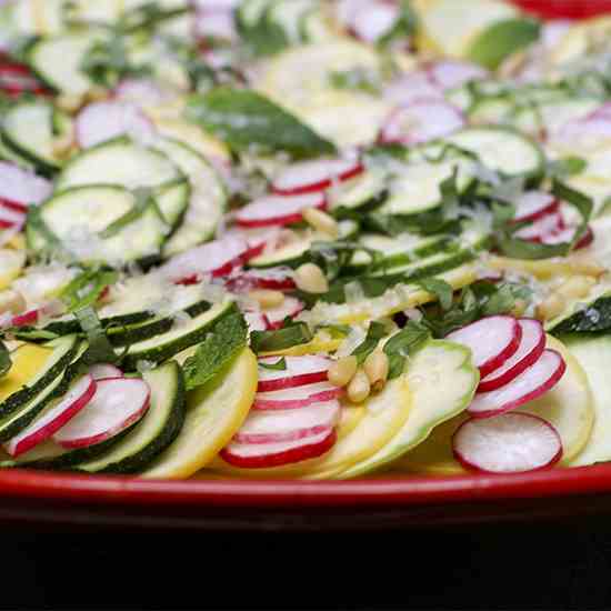 Raw Zucchini Salad with Radishes      
