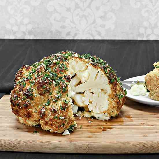 Spicy Whole Roasted Cauliflower