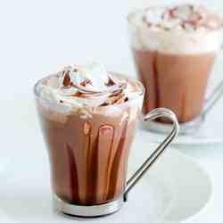 Hot Chocolate with Coconut Whipped 