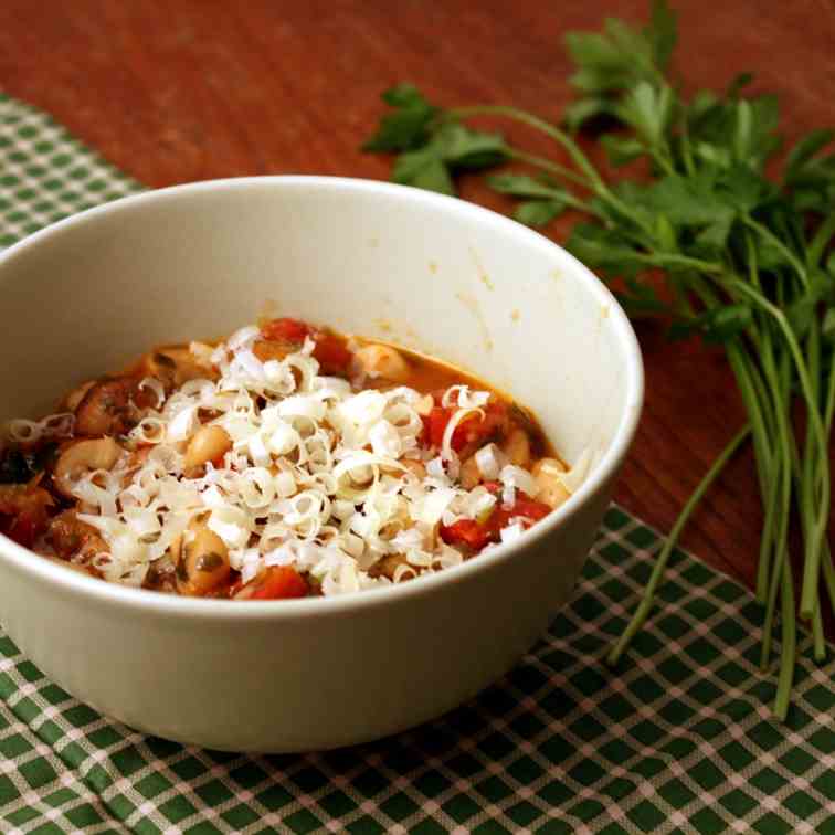 Mushroom Cannellini and Tomato Stew