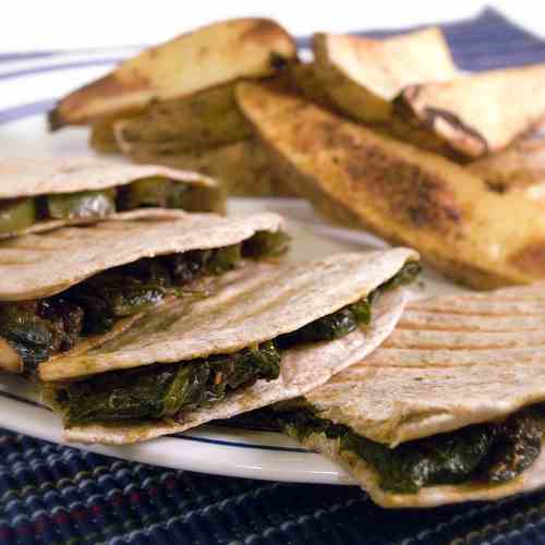 Spinach "Sin-Quesadillas"