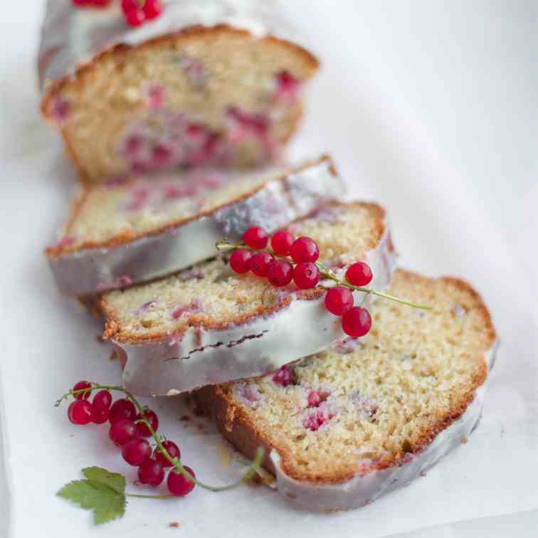 Red Currant sour-cream glaze cake 