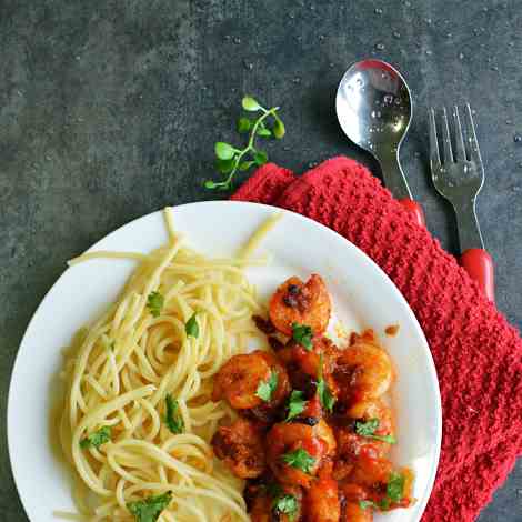 SriRacha Shrimp recipe with Pasta 