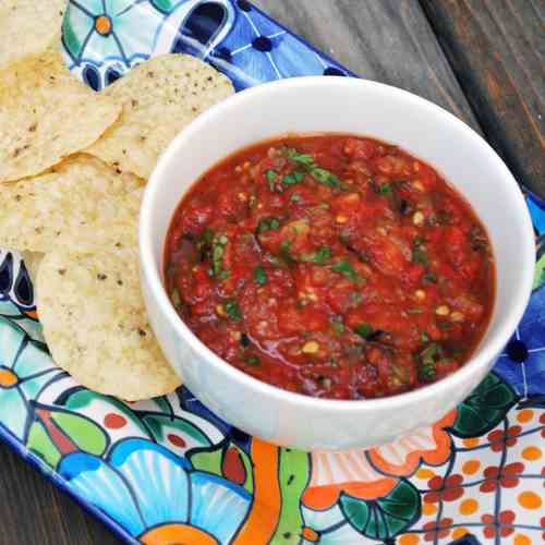 Oven Roasted Tomato Salsa