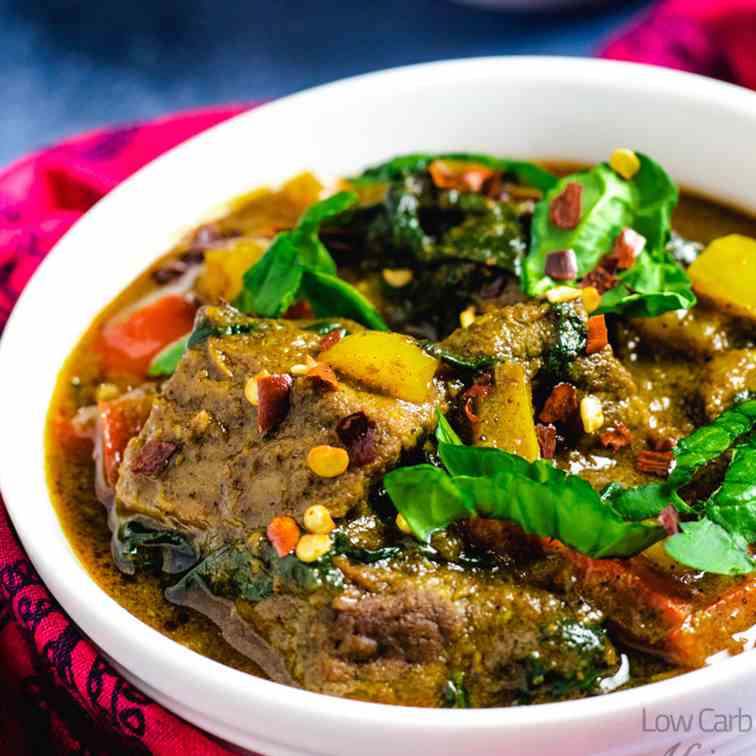 Lamb curry with coconut milk