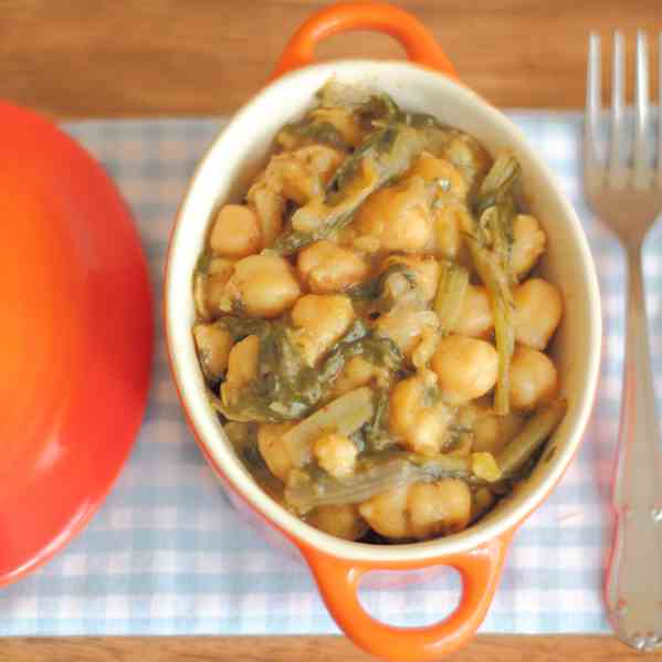 chickpeas with chard