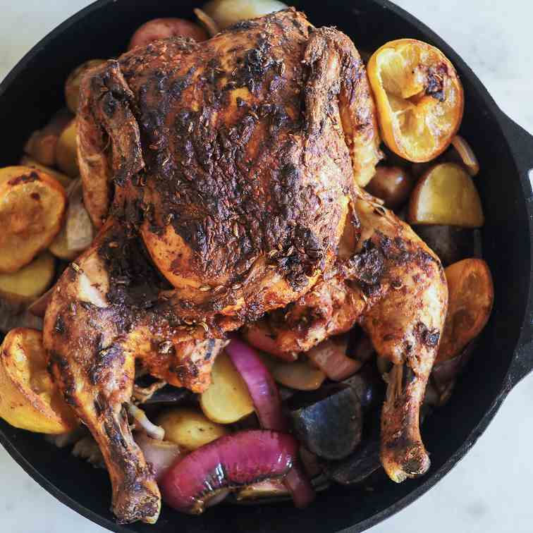 Paprika and Lemon Roasted Chicken