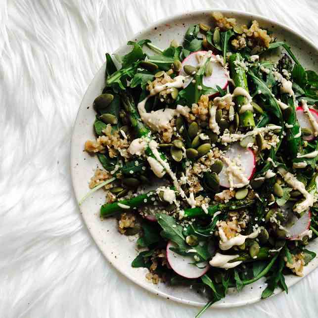 Spring Pumpkin Arugula Salad