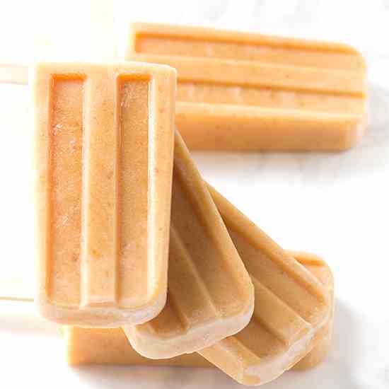 Peaches and Cream Ice Pops