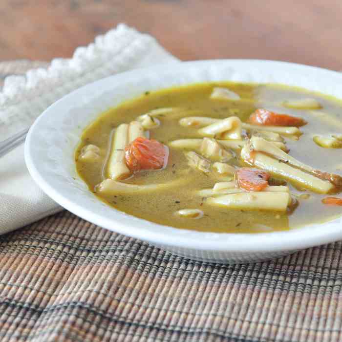 Roasted Vegetable Chicken Noodle Soup