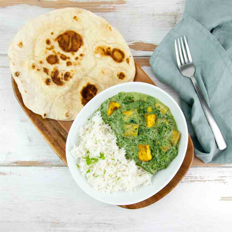 Vegan Palak Tofu Paneer