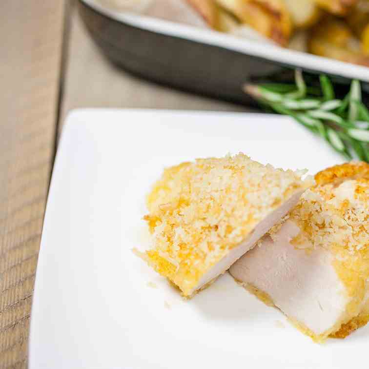 Crispy parmesan chicken