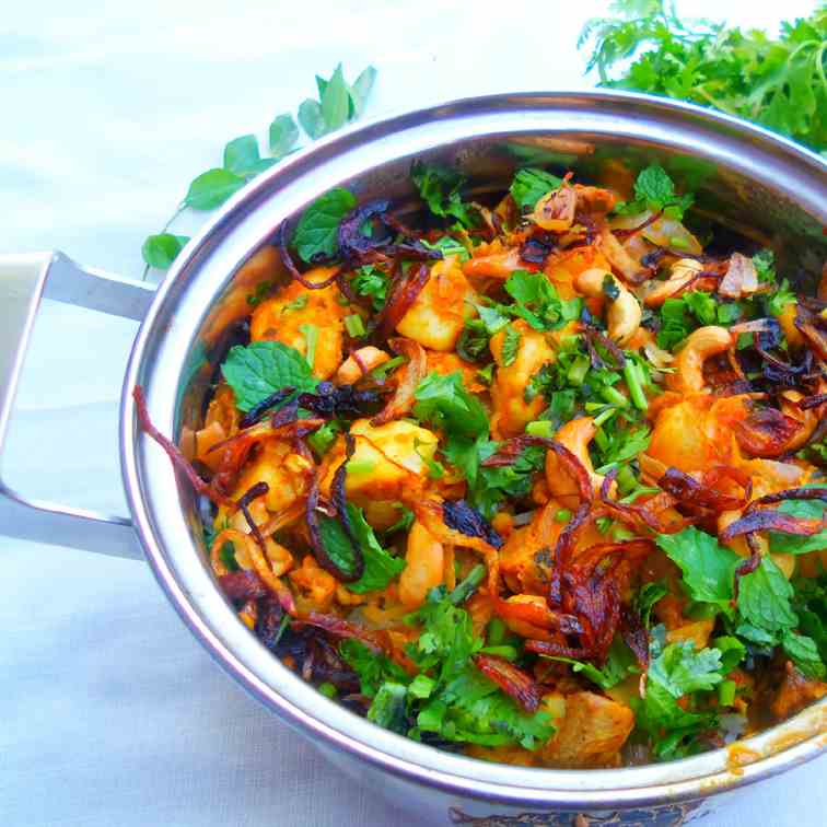 Hyderabad Paneer Mushroom Biriyani