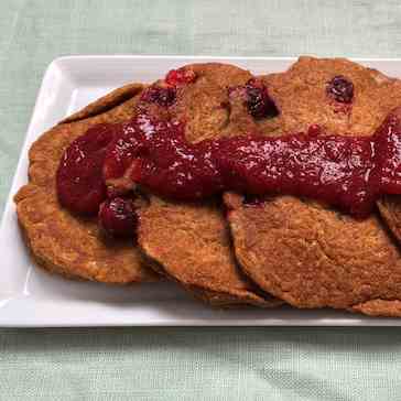 Vegan Pumpkin Cranberry Pancakes