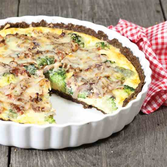 Broccoli bacon quiche