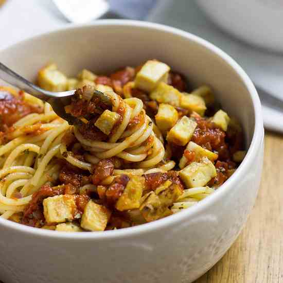 Vegan Tofu Bolognese