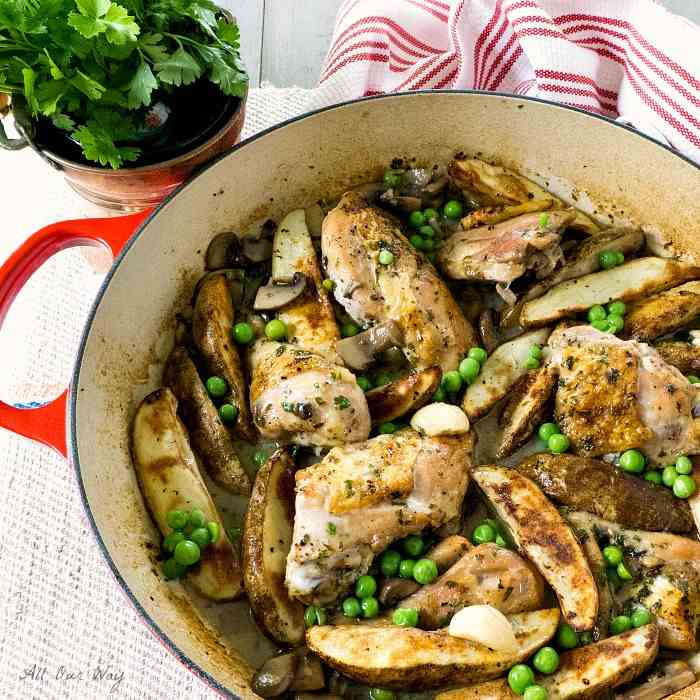 Chicken Vesuvio with Mushrooms