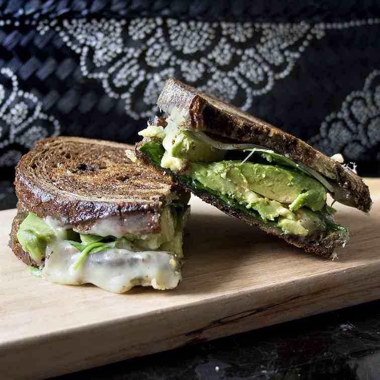 Avocado Grilled Cheese with Pesto