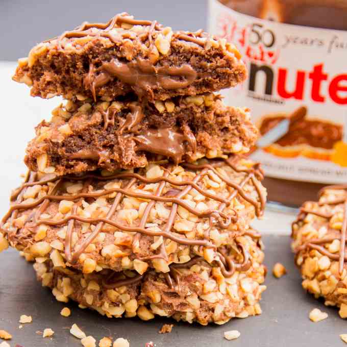 Gluten Free Hazelnut Nutella Cookies