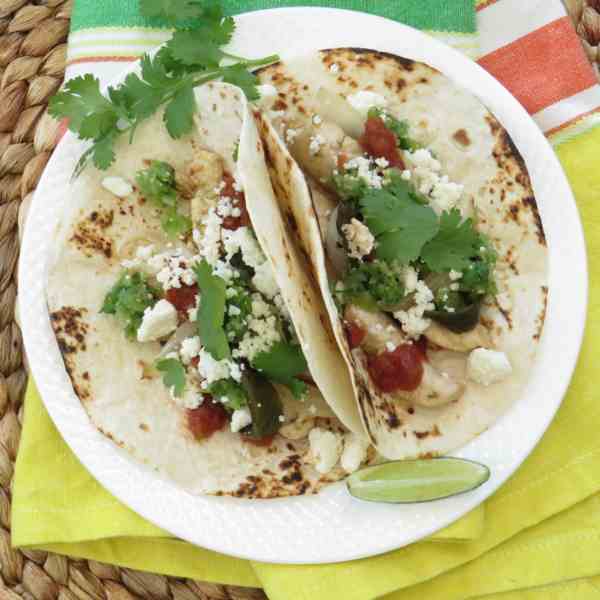 chicken soft tacos