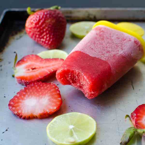 Strawberry Margarita Ice Pops