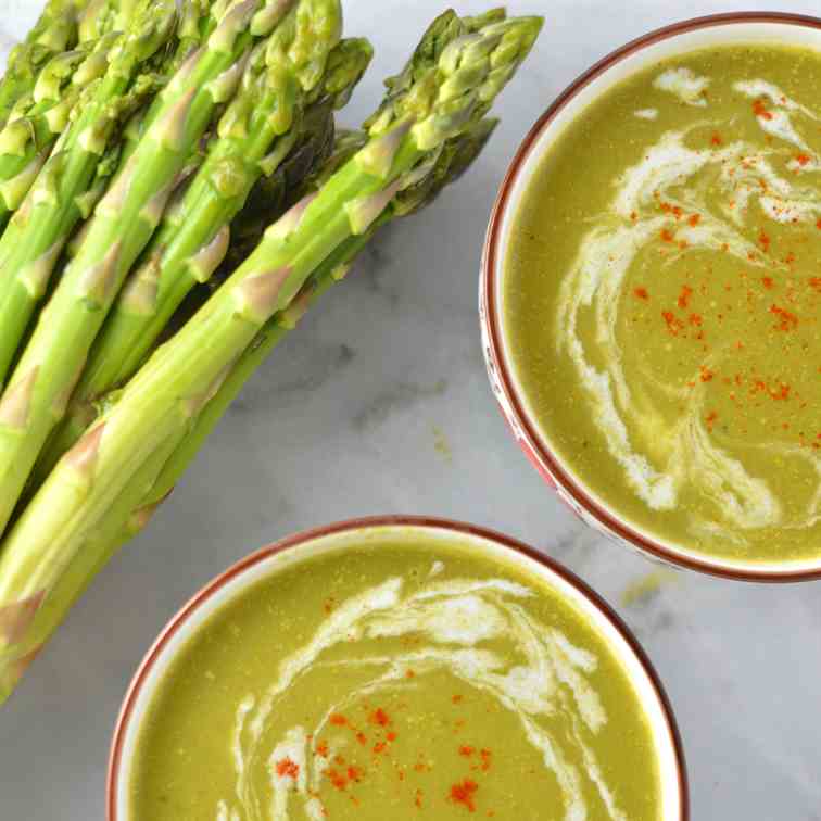 Vegan Cream of Asparagus Soup